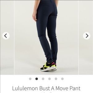 EUC Lululemon Bust a Move skinny pants in navy sz6
